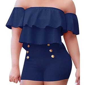 ❌sold ..Nwot off the shoulder shorts romper